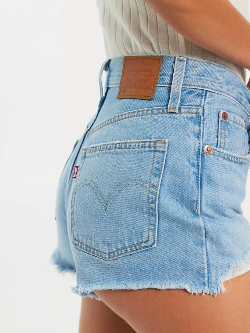 Levi's Light Blue Denim Cutoff Jean Shorts